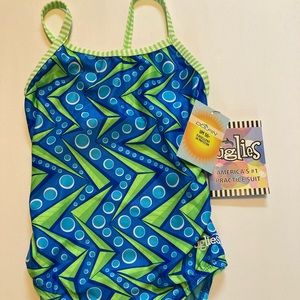 Dolfin Uglies Swim Suit Size 28 Blue/Green Zenon